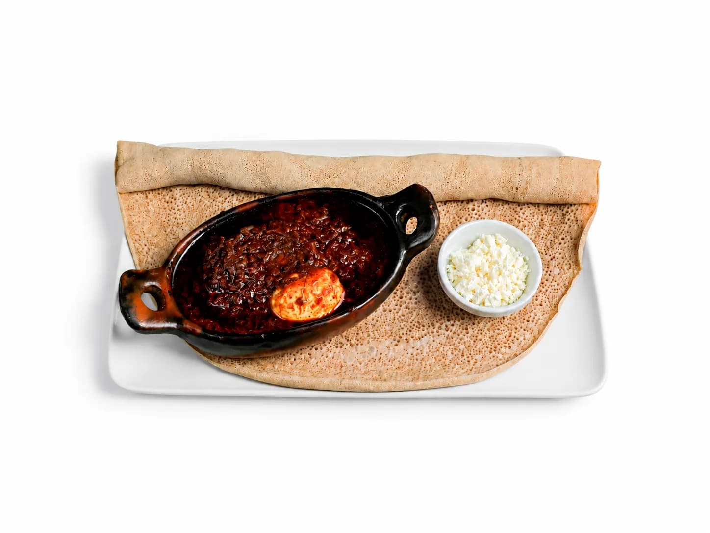 Doro Wot with egg, ayib and injera